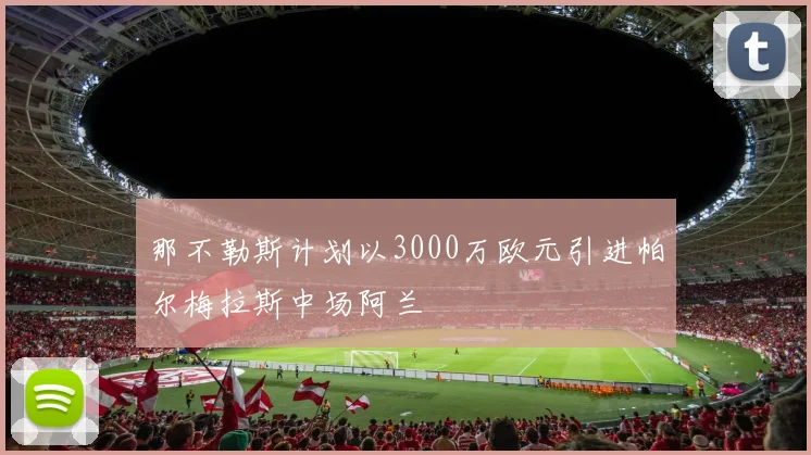 那不勒斯计划以3000万欧元引进帕尔梅拉斯中场阿兰